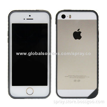 3 Colors Injection TPU Bumper Cover for iPhone 5S, Lightweight, Tear-resistant and Unique